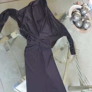 Bodycon dolman sleeve black dress